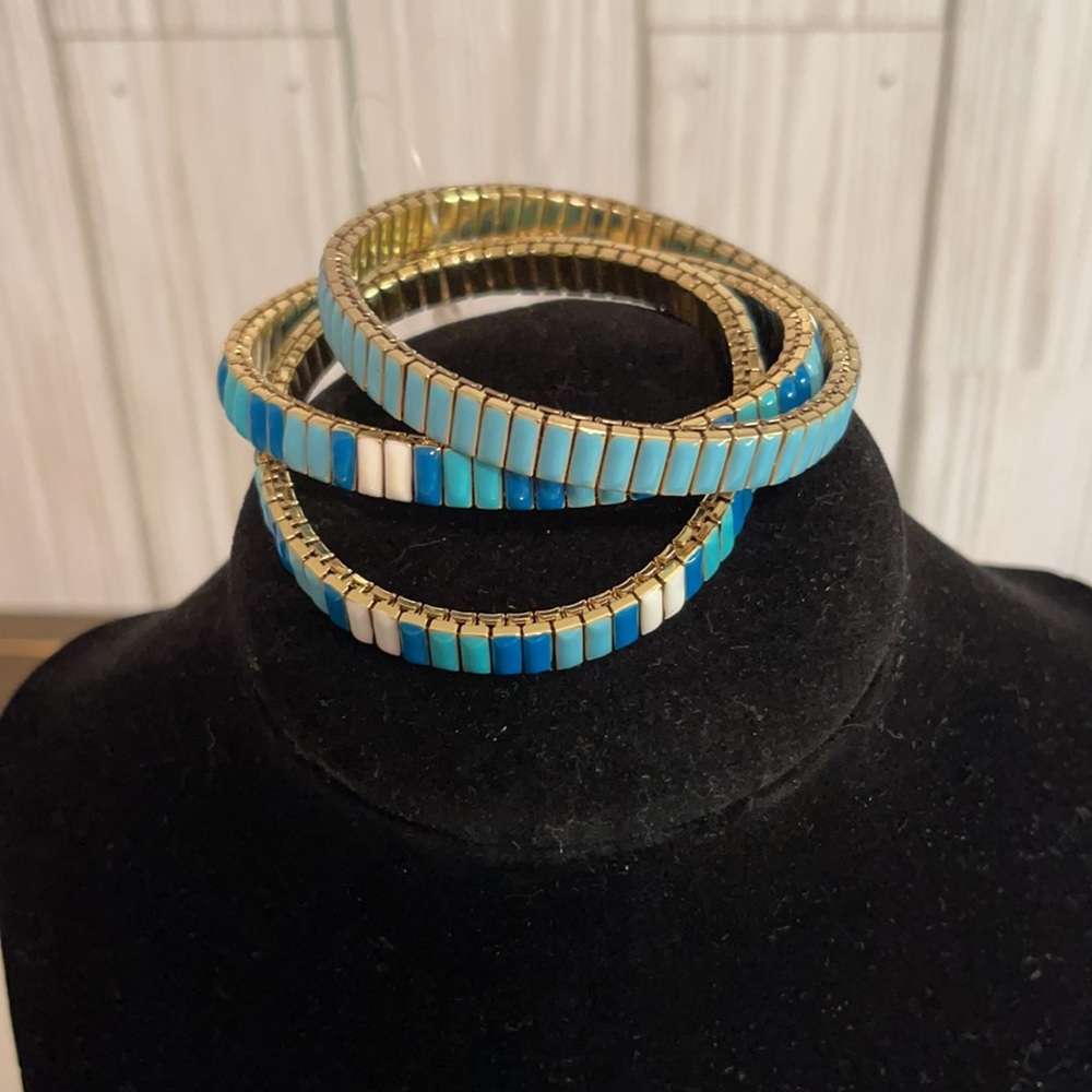 Neiman Marcus Turquoise Stretch Bracelet set
